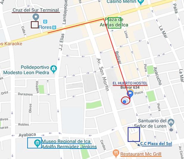 El Huerto Hostel Ica Eksteriør bilde